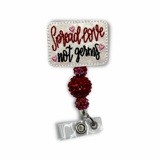 Spread Love, Not Germs Badge Reel