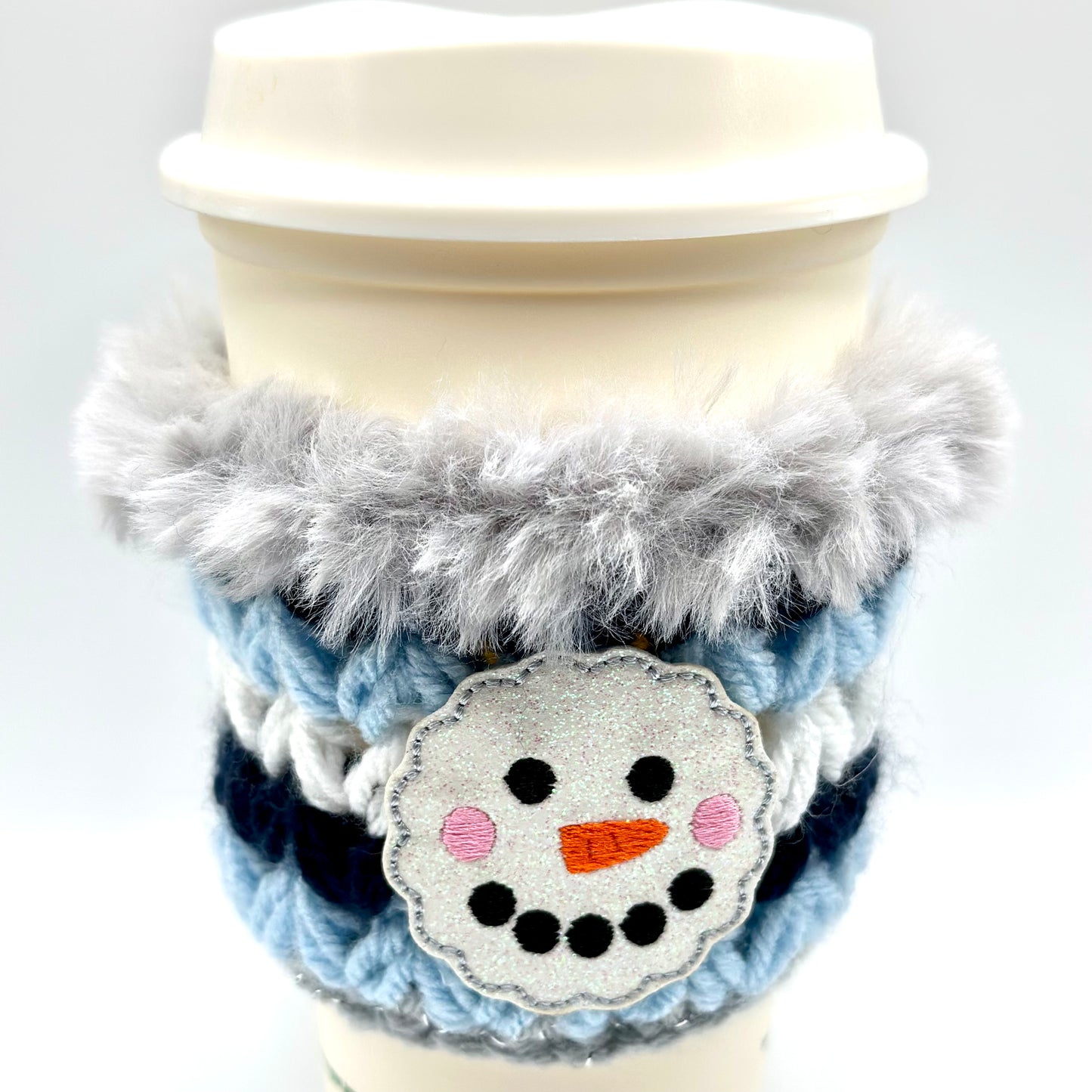 Snowman Head Coffee Cozy