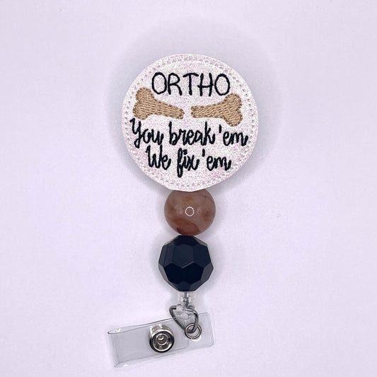 Ortho Beaded Badge Reel
