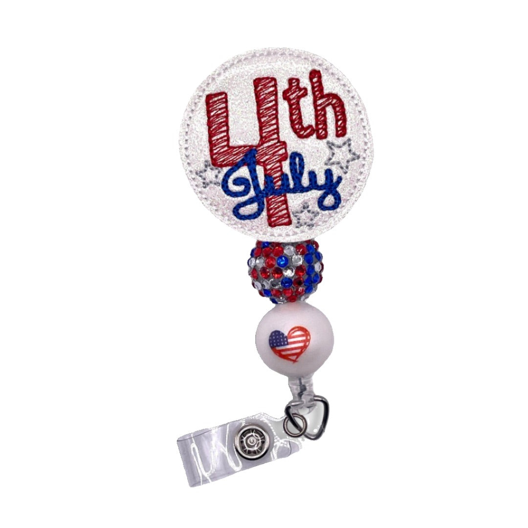 4th of july badge reel 