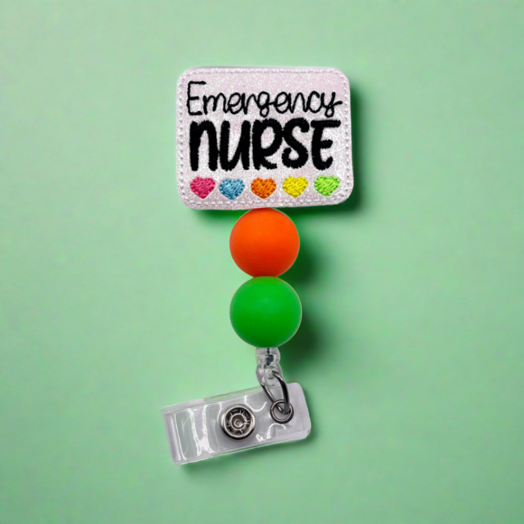 Emergency Nurse Badge Reel