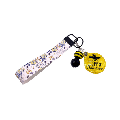 Bee Happy Always Keychain and Wristlet