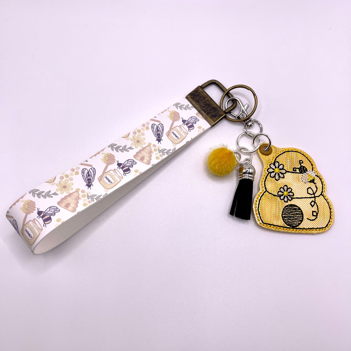 Beehive Keychain and Wristlet
