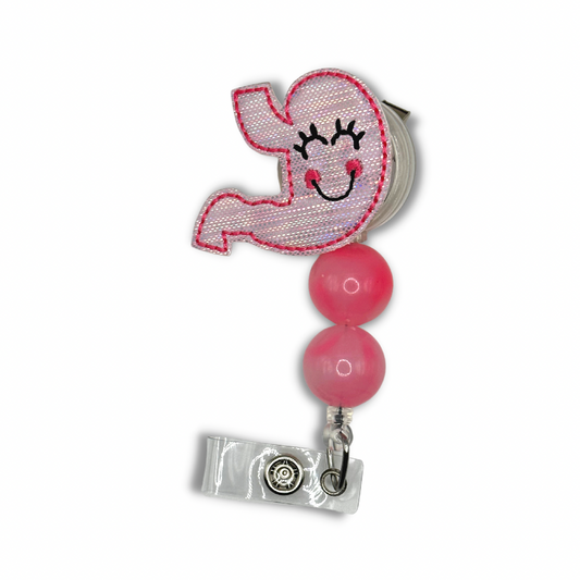 Stomach Beaded Badge Reel