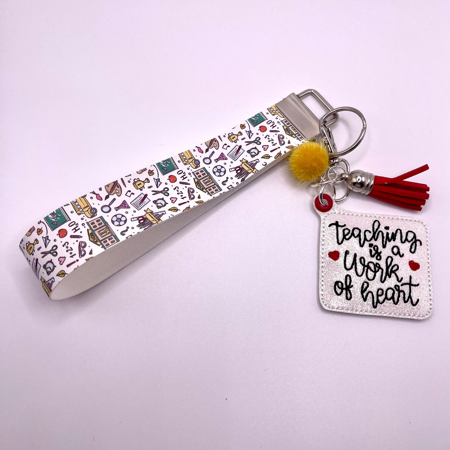 Teaching is a Work of Heart Keychain and Wristlet