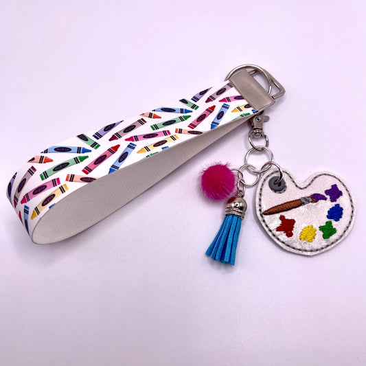 Paint Pallet Keychain and Wristlet