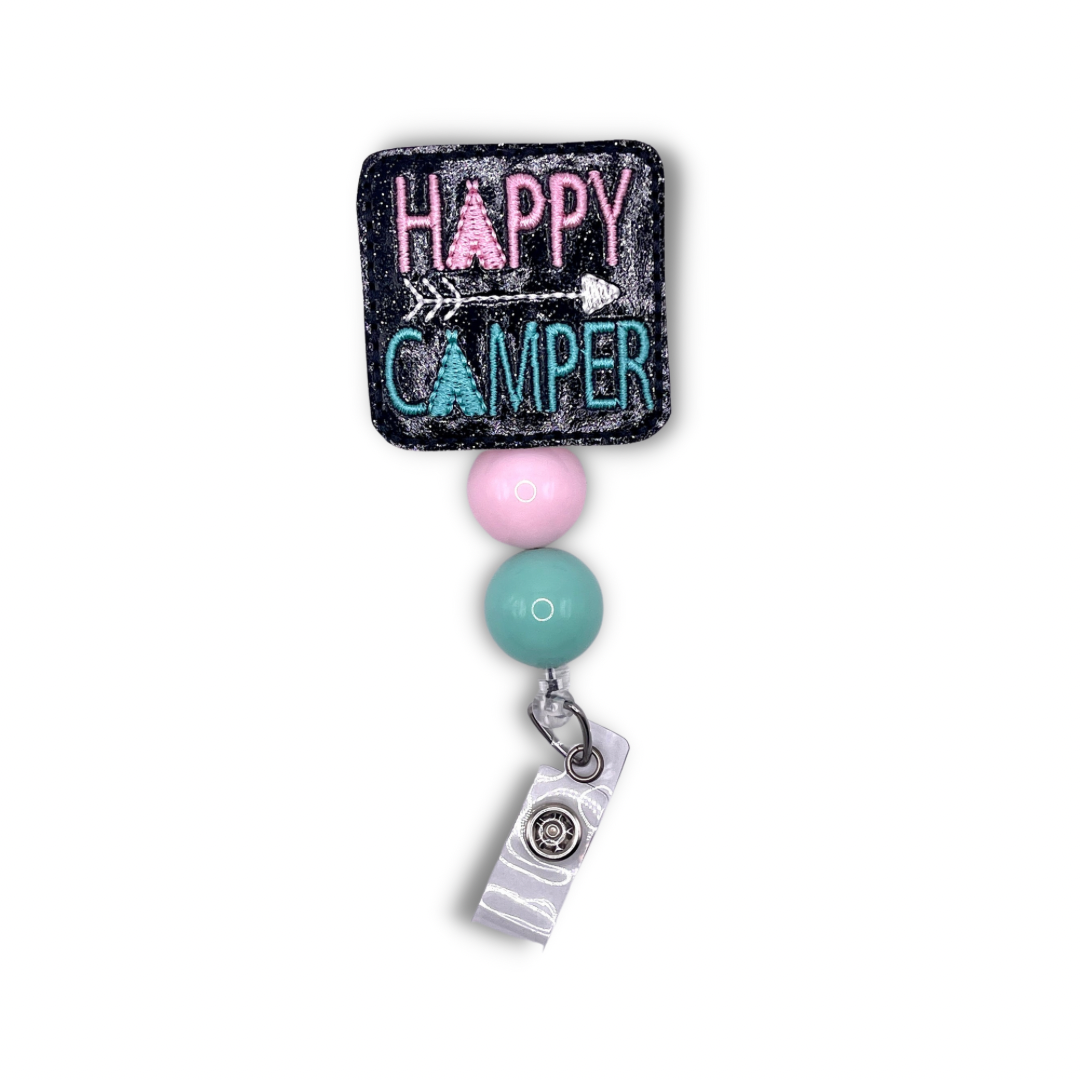 Happy Camper Badge Reel