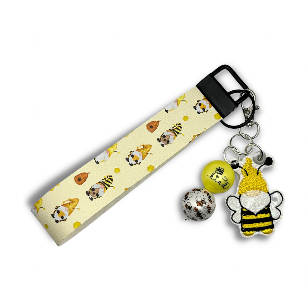Bee Gnome Keychain and Wristlet