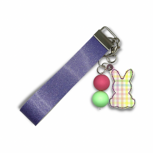 Plaid Bunny Keychain and Wristlet