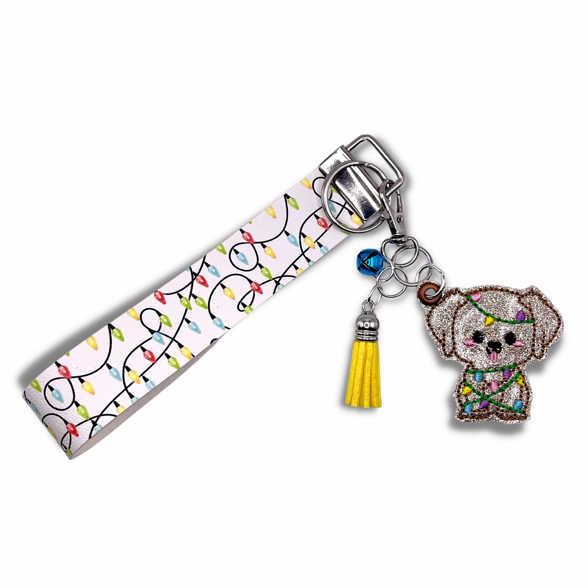 Christmas Light Puppy Keychain and Wristlet
