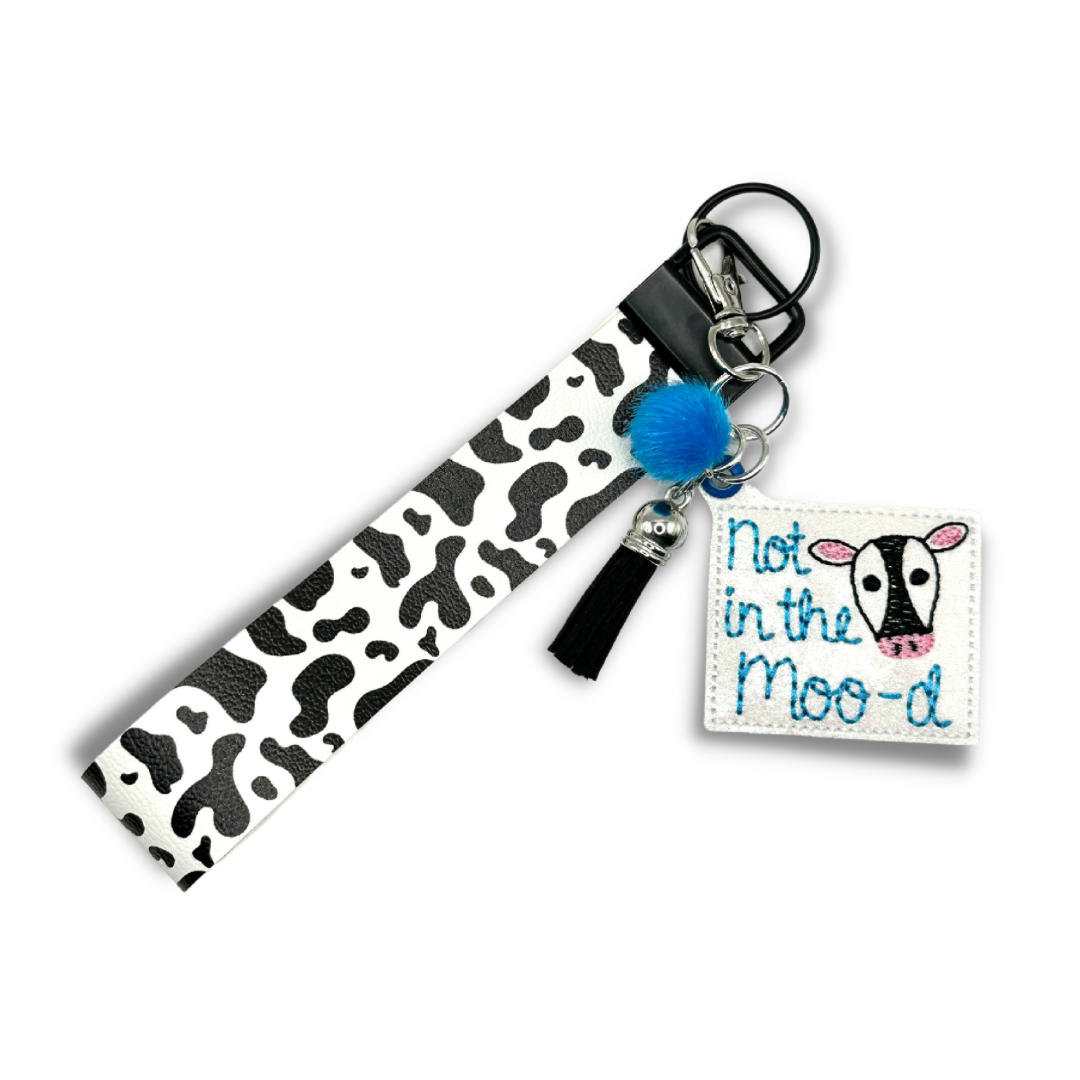 Not in the Moo-d Cow Keychain and Wristlet