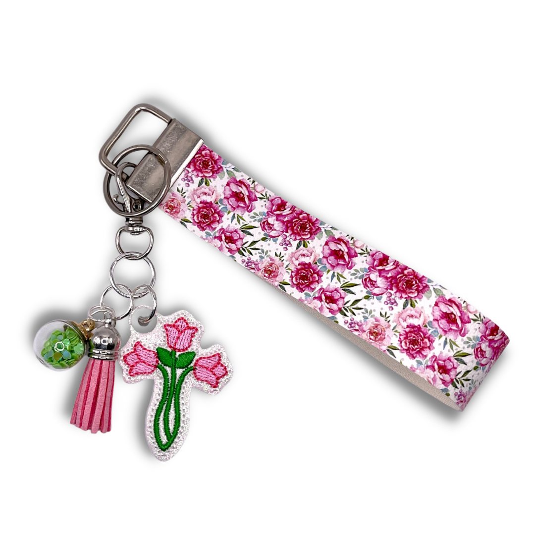 Tulip Keychain and Flower Wristlet