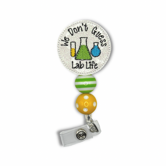 Lab Life Beaded Badge Reel