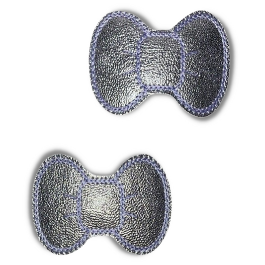 Silver hair clips