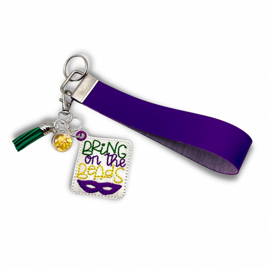 Bring on the Beads Mardi Gras Keychain and Wristlet