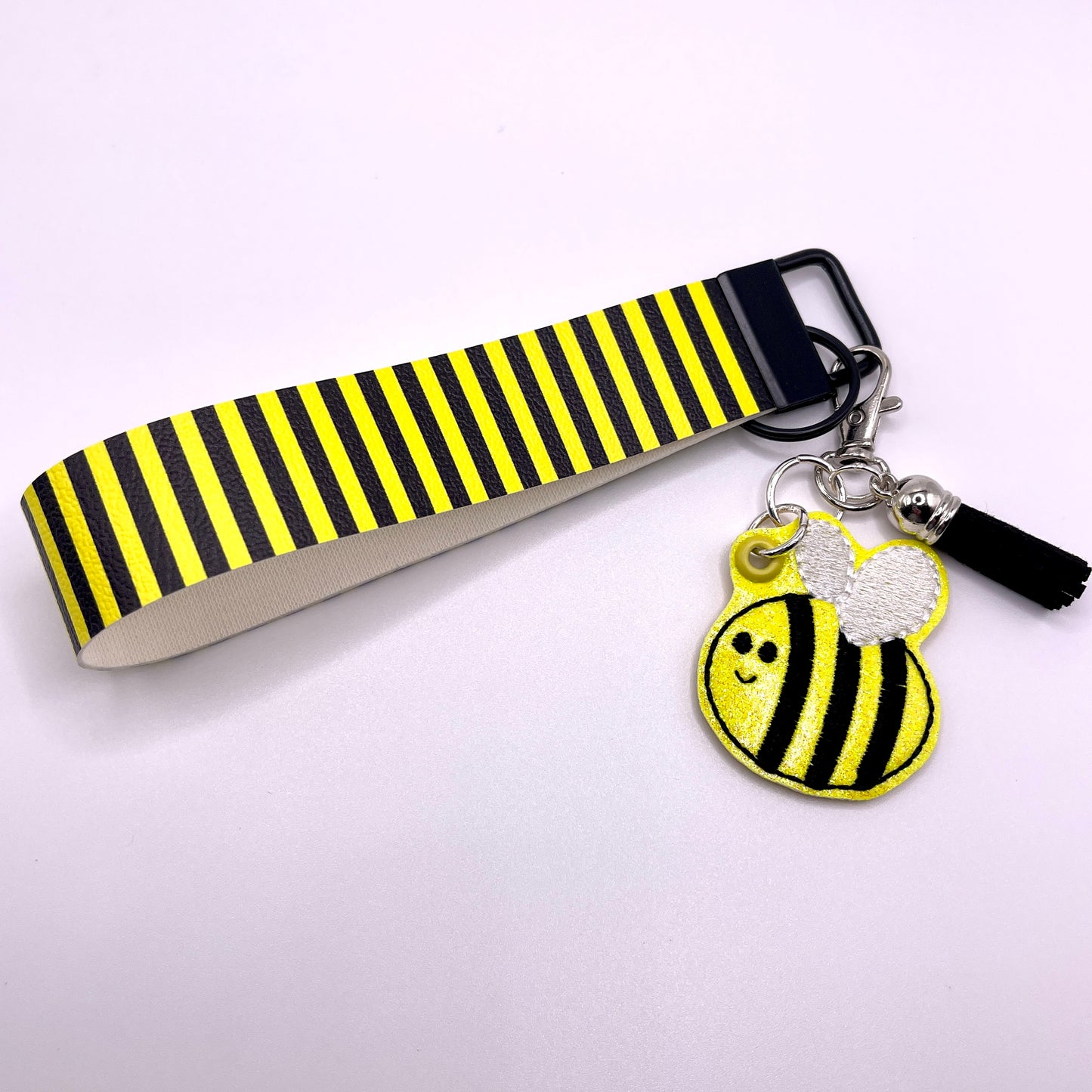 Happy Bee Keychain and Wristlet
