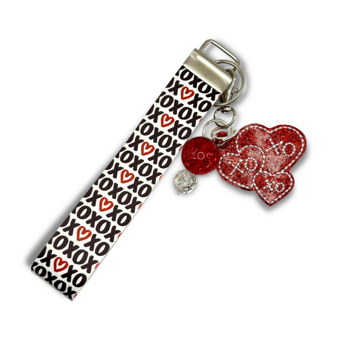 XO Hearts Keychain and Wristlet