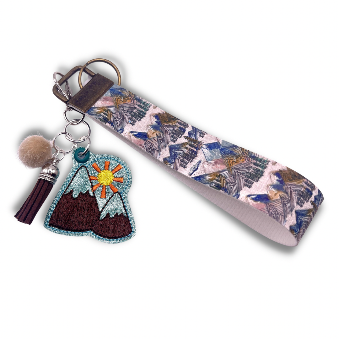 Mountains Keychain and Wristlet