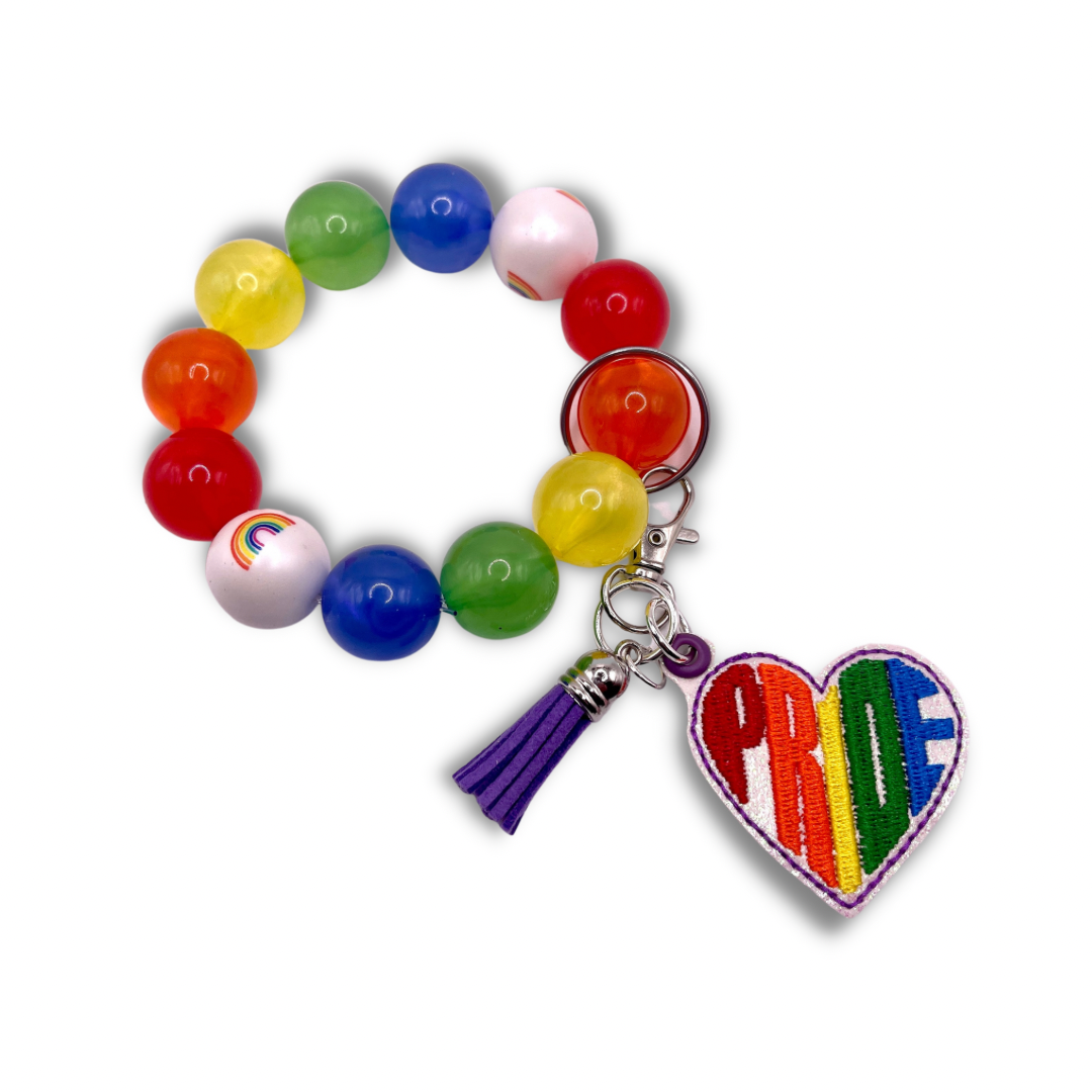 PRIDE Heart with beaded bracelet