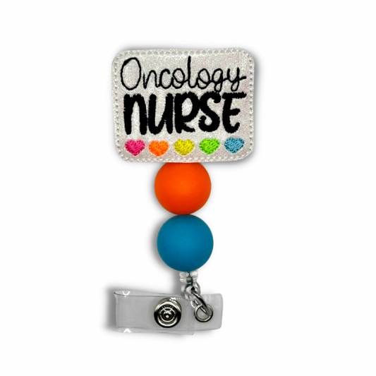 Oncology Nurse Beaded Badge Reel
