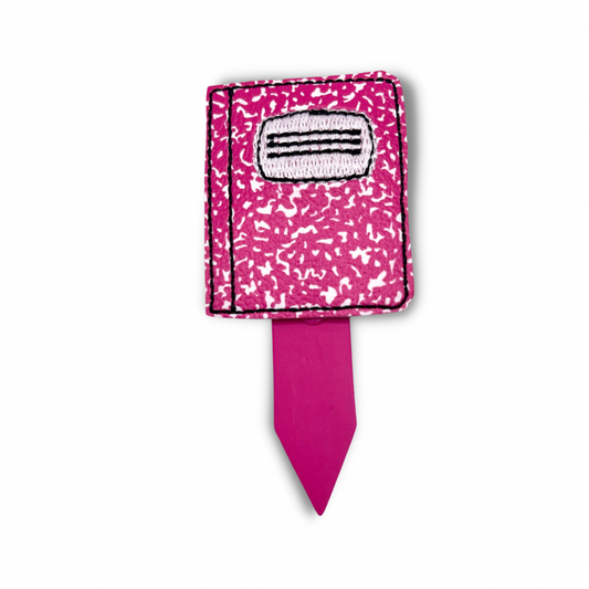 Pink Composition Notebook Magnetic Bookmark