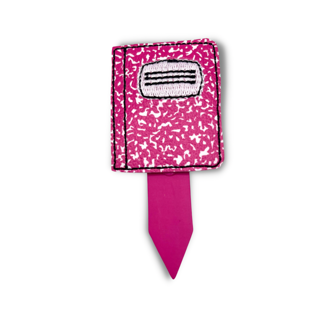 Pink Composition Notebook Magnetic Bookmark