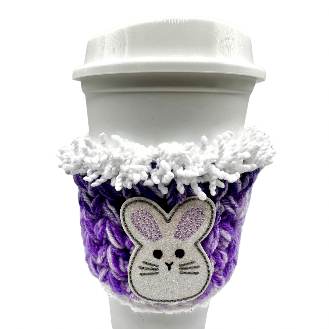 Big Ear Bunny Crocheted Coffee Cozy