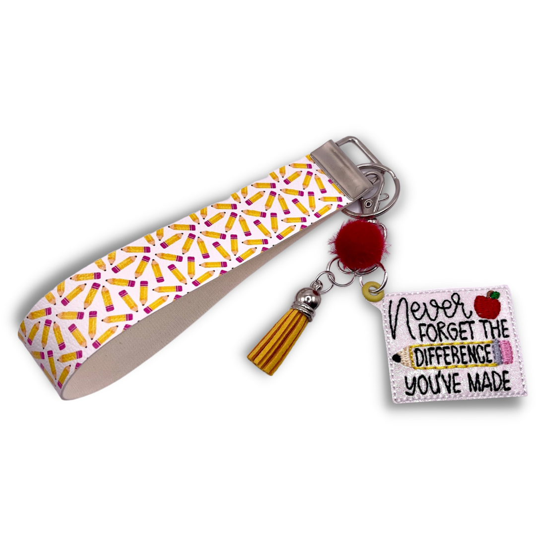 Teachers Make a Difference Keychain and Wristlet
