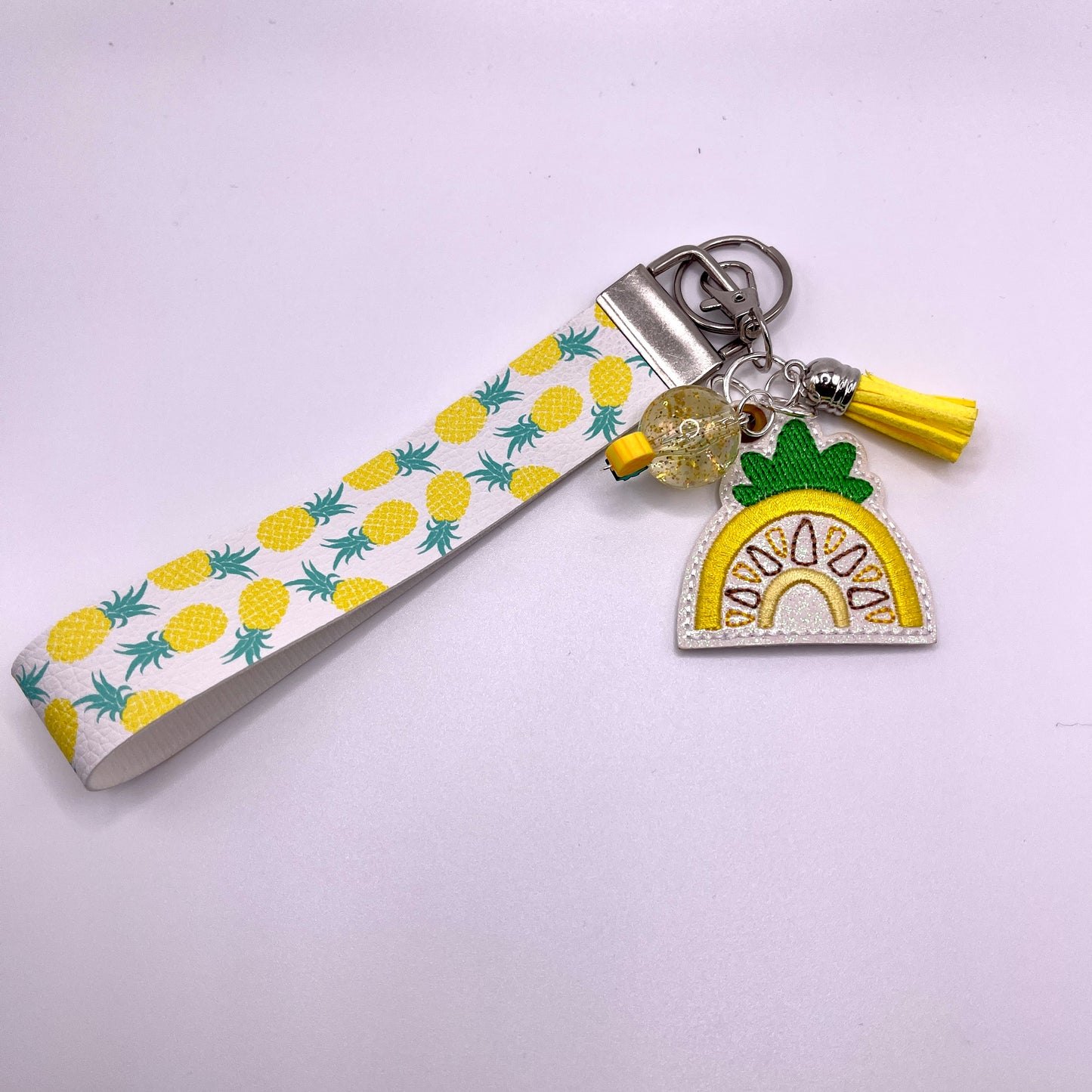 Pineapple Rainbow Keychain and Pineapple Wristlet