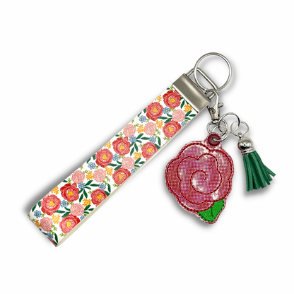 Rose Keychain and Wristlet