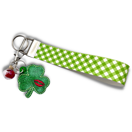 Kiss Shamrock Keychain and Wristlet