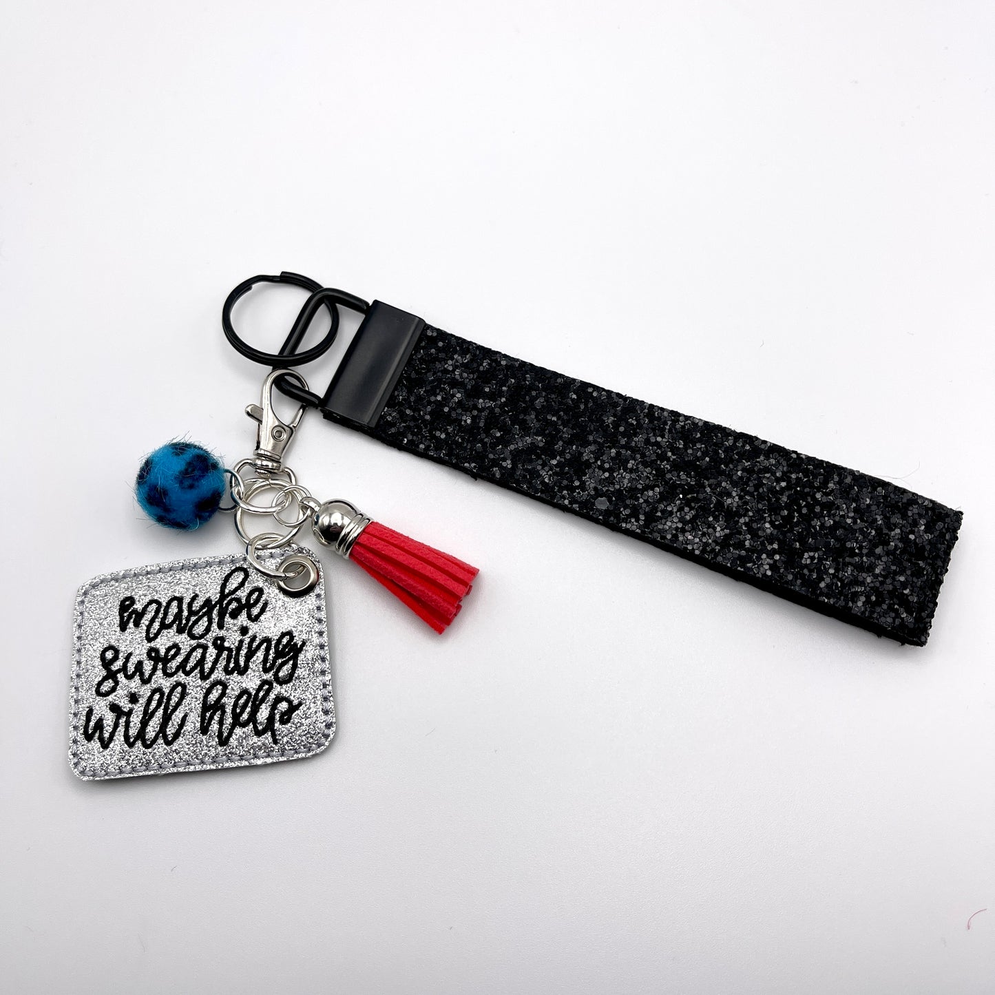 Maybe Swearing Will Help Keychain and Wristlet | 3 Blue Pineapples